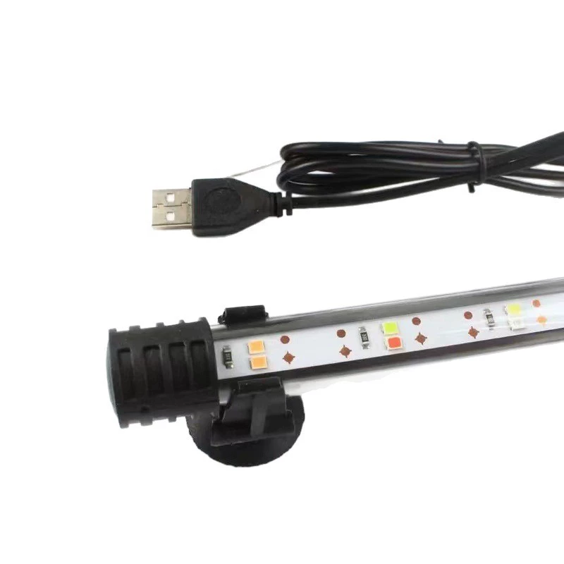 USB T4 светодиодный аквариумный свет, USB-питание, водонепроницаемый, бело-синий или усиление цвета, 17–57 см