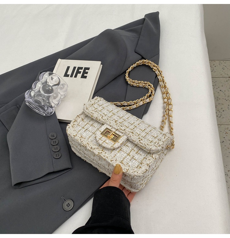 Borsa a tracolla donna con catena piccola borsa a spalla elegante_voghion.com