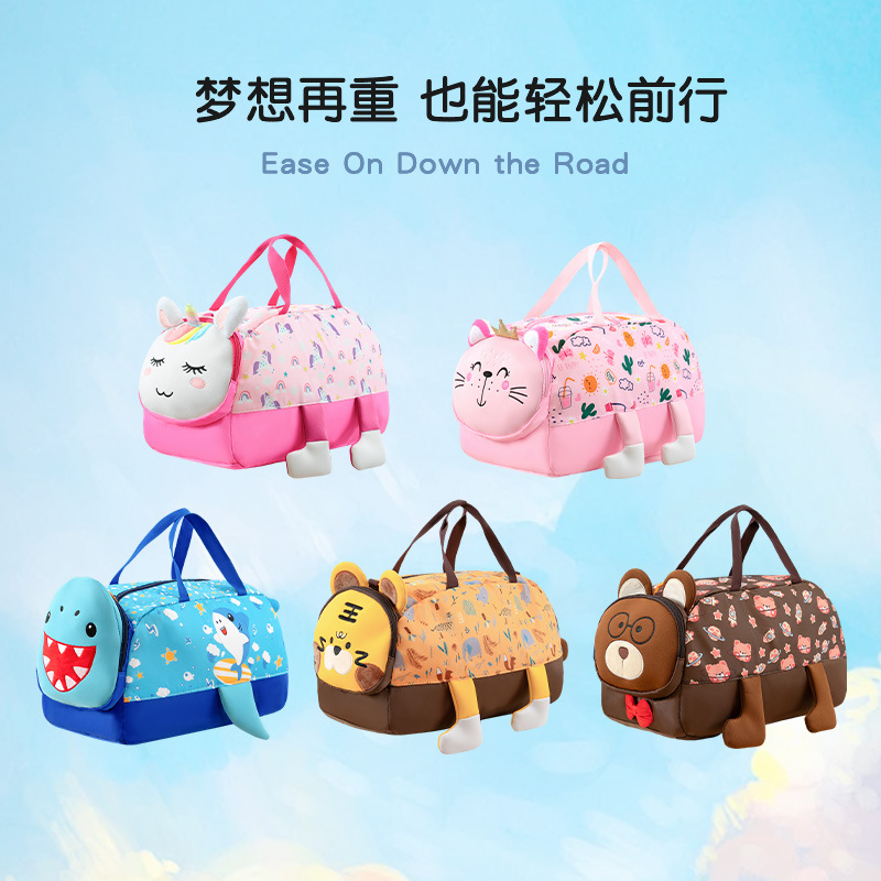 2026 bolsos de mano para niños transfronterizos de gran capacidad de viaje casual bolso de hombro bebé impresión de dibujos animados bolso de mochila para niños