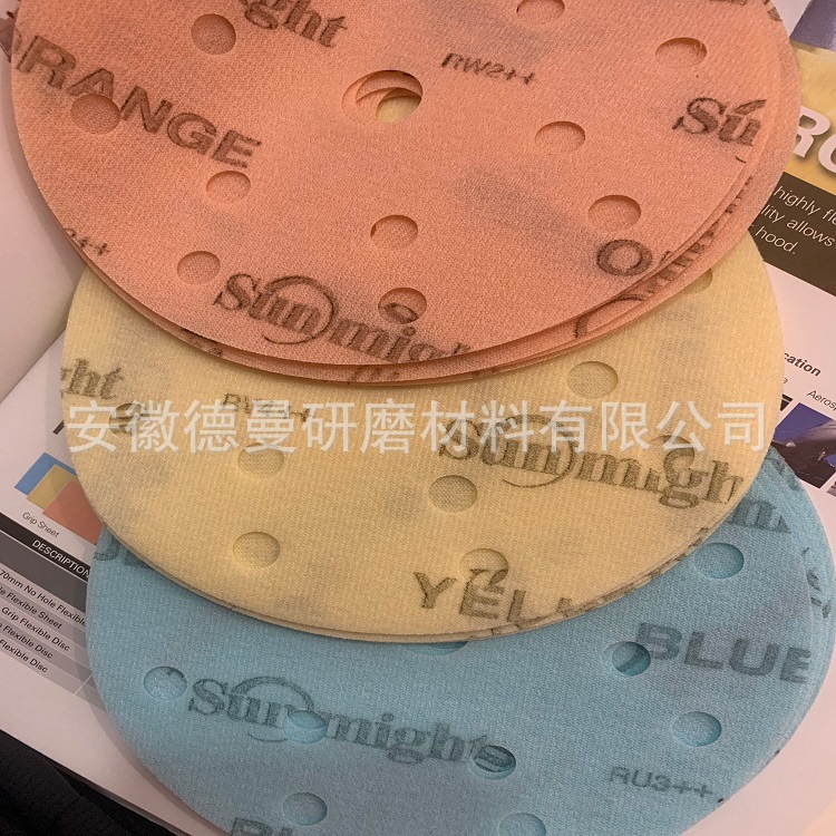 供应韩国太阳Sunmight软膜圆盘砂纸  汽车漆面抛光砂纸