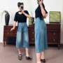 无弹夏季修身七分牛仔裤
