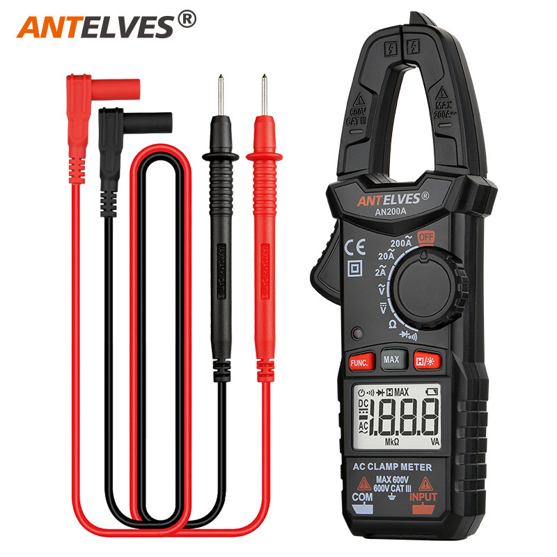 AN200A钳形万用表数显钳型表高精度钳形电流表电工便携式多功能