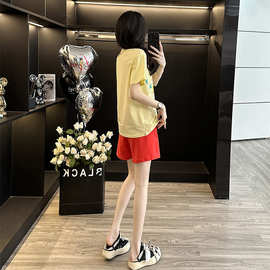 2025网红宽松显瘦洋气短裤两件套潮流运动套装女夏装新款3168