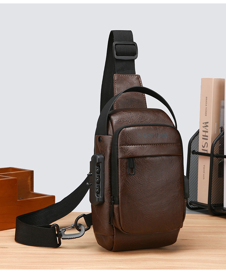 Men's chest bag, crossbody bag, anti-theft waist bag, outdoor sports bag, men's bag, crossbody bag, high-end cycling storage bag undefined