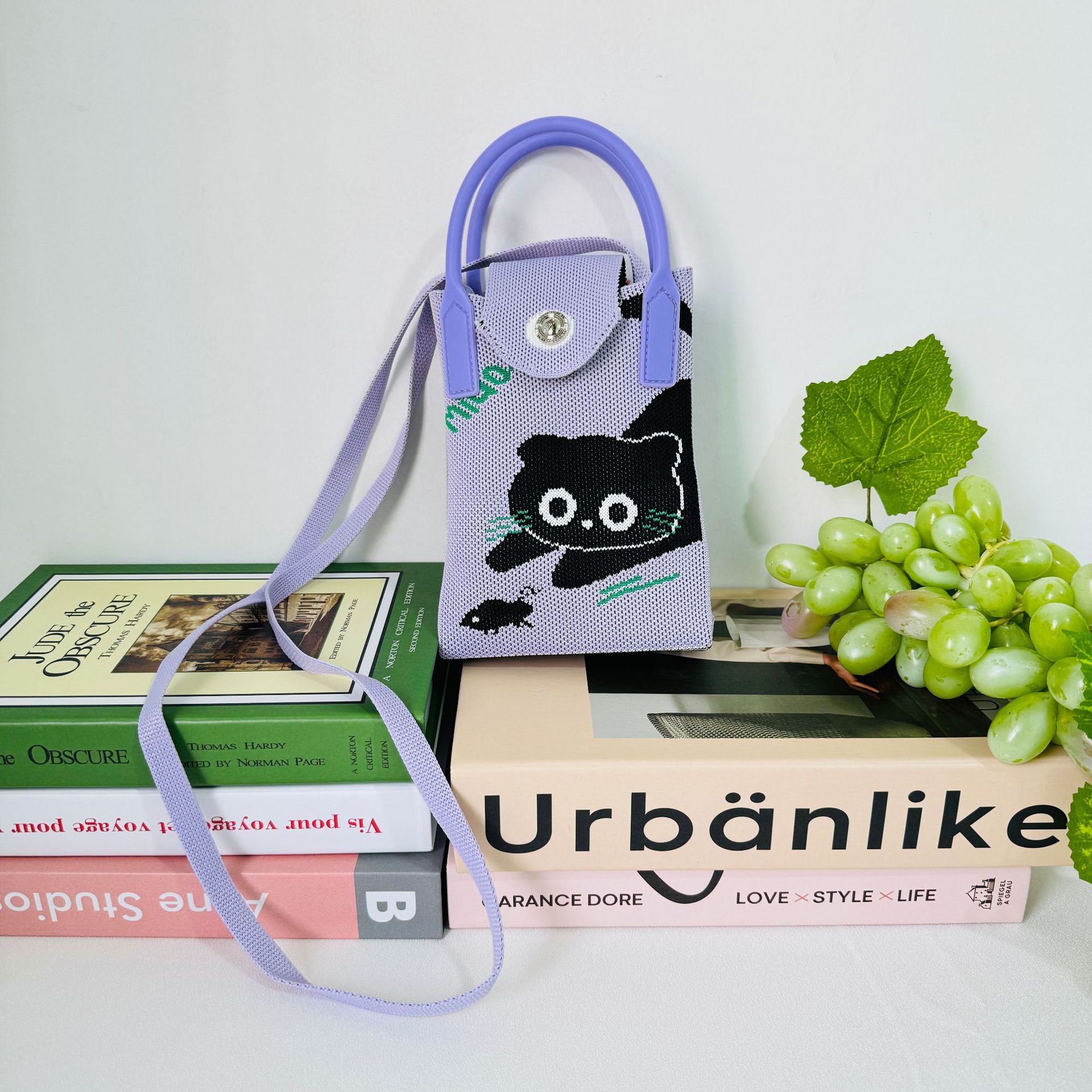 Summer cartoon knitted small fashionable bag