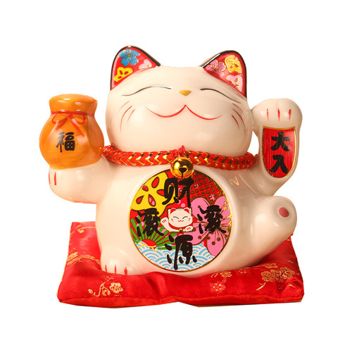 Lucky Cat Ceramic Piggy Bank Shop Opening Creative Gifts Home Living Room Japanese Lucky Cat Ceramic Small Ornaments