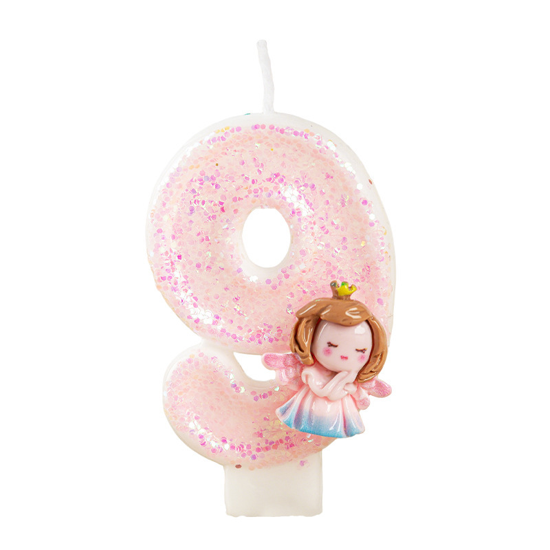 インターネット有名人の誕生日デジタルキャンドルクリエイティブ1歳のケーキオーナメント女の子宝物子供の雰囲気装飾シーンレイアウト|undefined