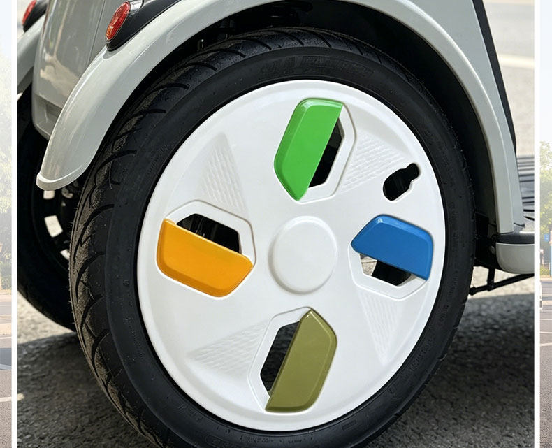10inch Colorful Wheel Hub Covers Suitable for Electric Tricycles and Full-Cab Mobility Scooters, with Snap-On Installation and Dustproof Protective Cover
