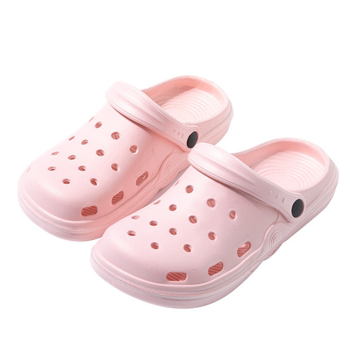 Hollow Shoes Women's Summer Outdoor Beach Internet Popular Lightweight Half-Heel Sandals Couple's Style Closed-Toe Leakable Cool Slippers Men