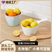 定制长柄折叠水瓢厨房塑料加厚水勺儿童宝宝洗澡勺沐浴水舀可折叠