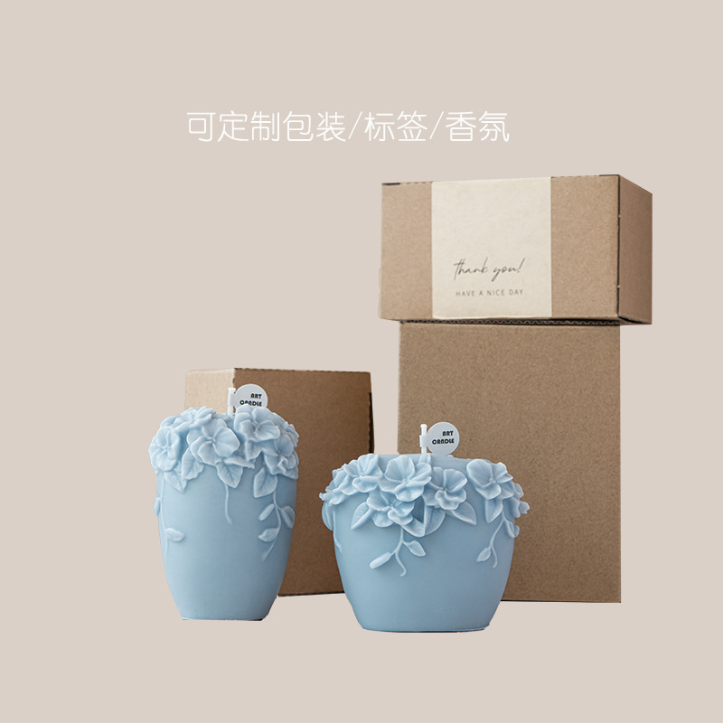 Velas aromáticas con forma de vid, adornos decorativos, recuerdos, venta al por mayor, productos artesanales de alta gama populares