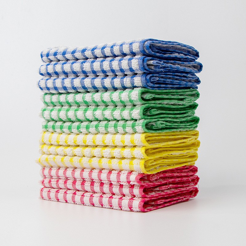 Amazon Kitchen Housework Cleaning Towel Thickened Water Absorbent Oil-removing Stain Cleaning Cloth Cotton Dishwashing Cloth