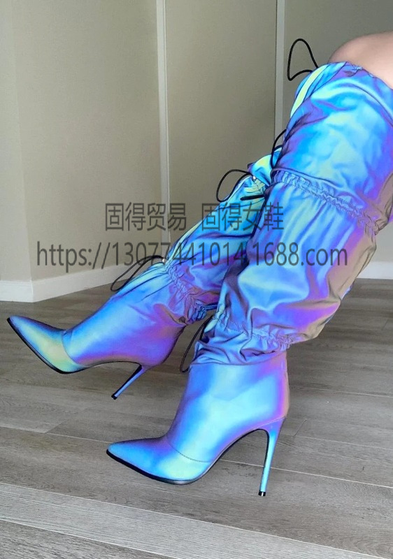 Cross-border Independent Station ins Fashion Show Thin Heel Loose Boots Women's Shoes AliExpress Amazon