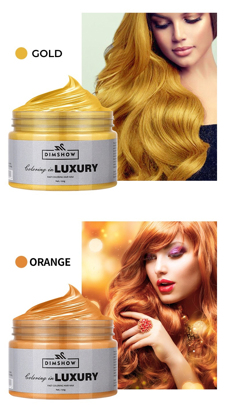 DIMSHOW Disposable colorful Styling Hair wax, natural and colorful, Grandma gray, silver and blue undefined