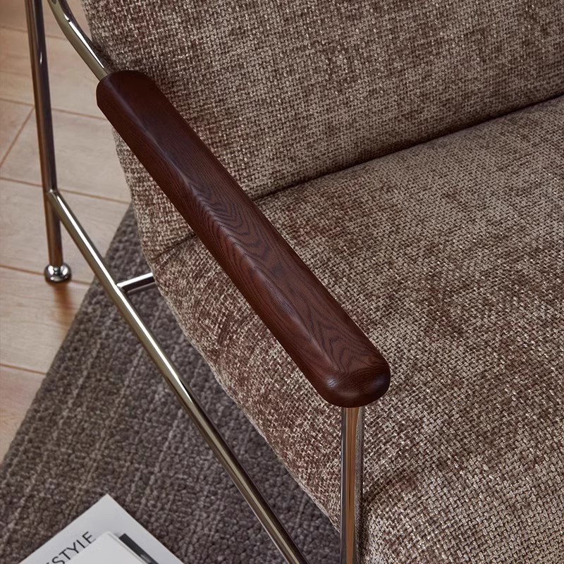 Sofá de ocio Fika estilo medieval sala de estar moderno sofá de lujo desmontable sofá de paquete suave silla individual