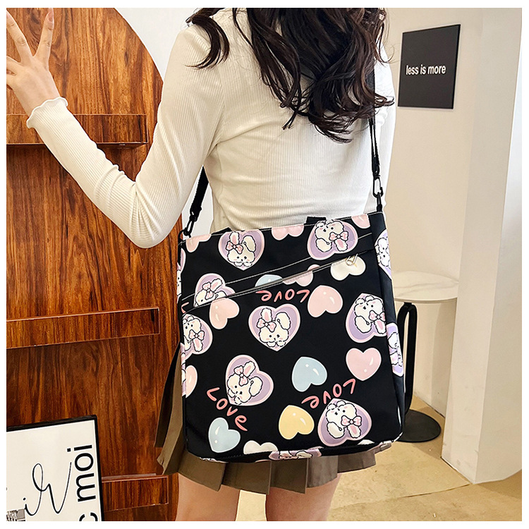 Large-capacity single-shoulder crossbody handbag, A4 for primary and secondary school students' after-school tutoring, cute cartoon interest class, super adorable crossbody bag undefined