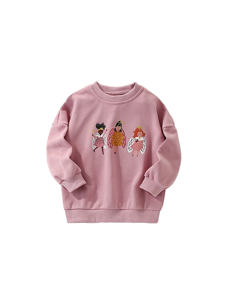Cross-border malwee niñas suéter otoño y invierno nuevo estilo europeo y americano para niños de cuello redondo camiseta de manga larga ropa de niños