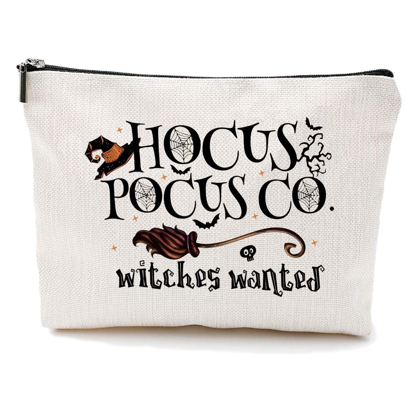 Transfronterizos Amazon Halloween maquillaje letras Halloween brujas maquillaje bolsa bolsa de almacenamiento lino fábrica directa