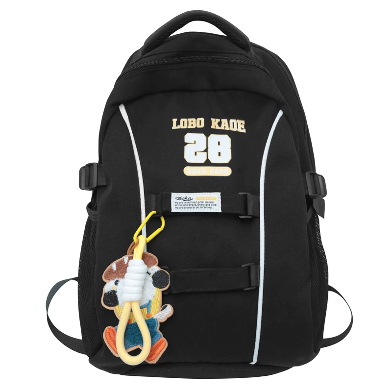 Capacious backpack, retro trend shoulder bag, for students, 2023 collection, American style