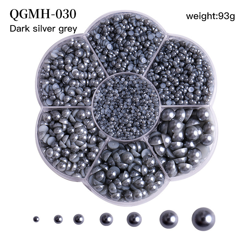 20色パールネイルアクセサリー7格梅の花ボックスカラー半円真珠アクセサリー2/3/4/5/6/8/10mm|undefined