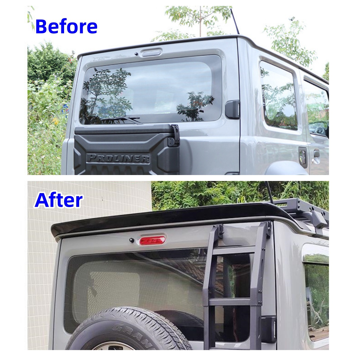 Suitable for 2018+ Jb64 Jb74 Jimny Three-Door and Five-Door Exterior Modification Sports Spoiler Roof Rear Wing