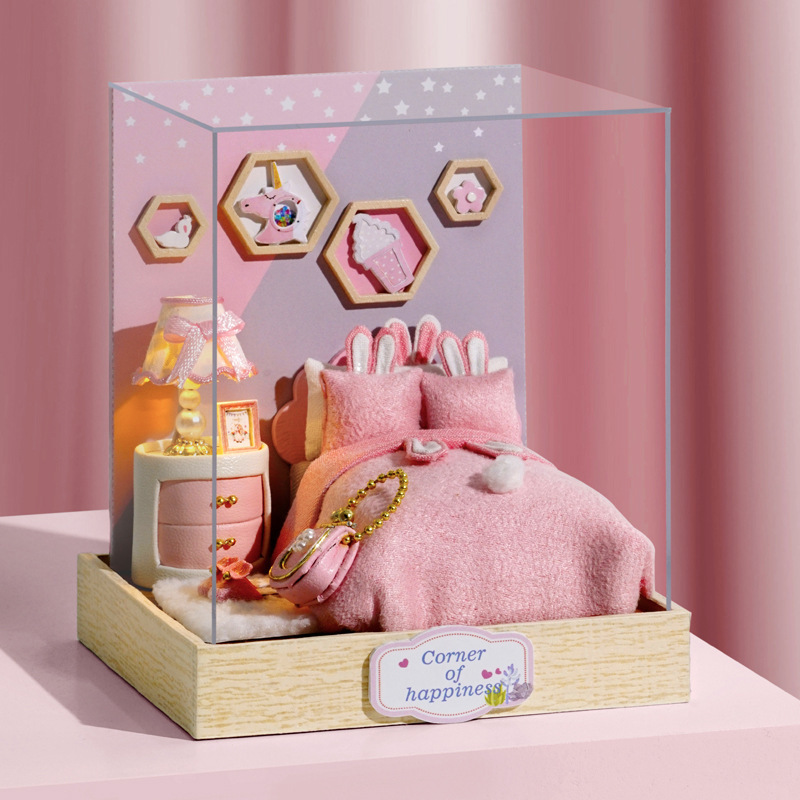Zhiquwu Children's DIY Craft House Girls' Toy Assembly Small House Activity Birthday Gift Creative Handicraft Zhiquwu Children's DIY Craft House Girls' Toy Assembly Small House Activity Birthday Gift Creative Handicraft