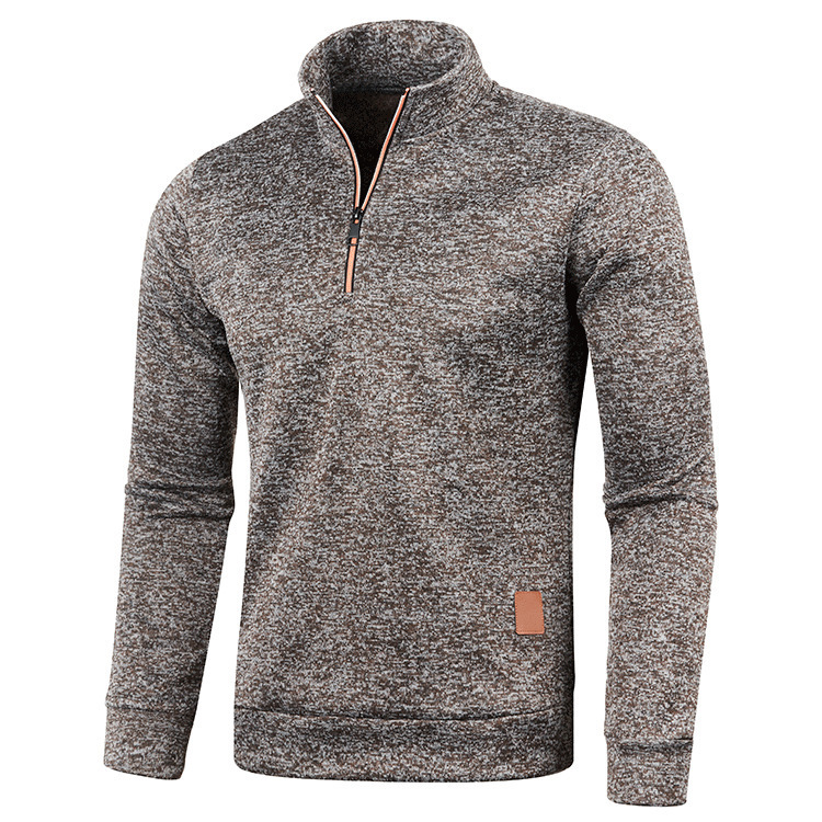 K Men's Oversized Sweater With Zipper At The Neck, Knitwear, Pullover, And Outerwear In Plus Sizes_voghion.com