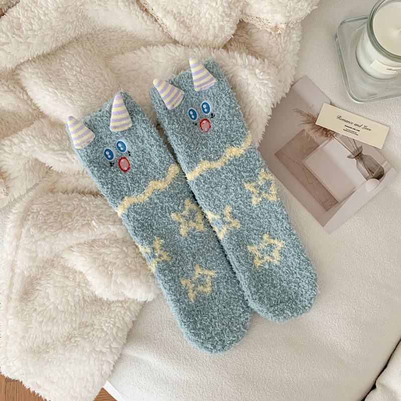 Calcetines de Piso para Dormir de Terciopelo de Coral Térmicos y Engrosados para Invierno image 10