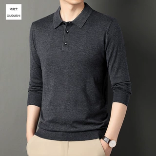 针织毛衣男士秋季爆款纯色POLO领打底毛衫休闲时尚套头上衣男打底
