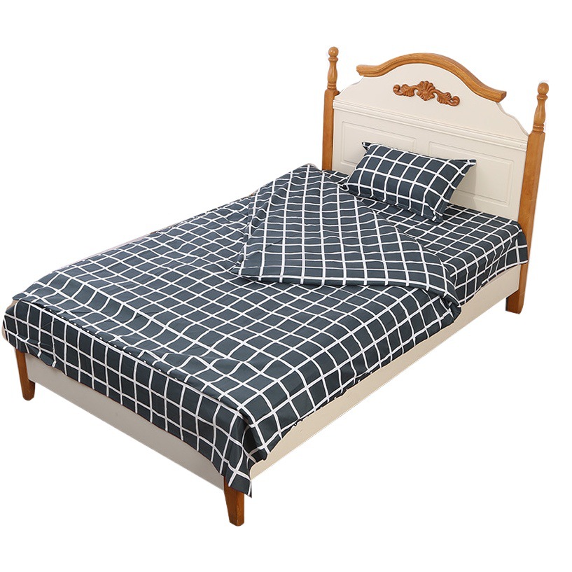 Dormitory cotton student three-piece single bed sheet quilt cover pillow wholesale junior high school bunk bed kit
