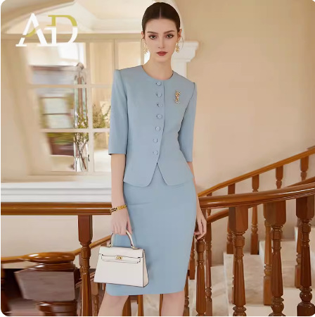 light blue Suit Skirt