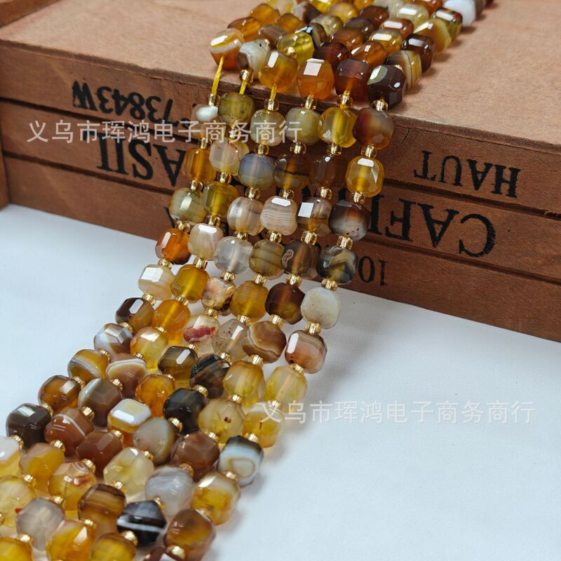 天然石方糖 红玛瑙方块正方形玛瑙方形DIY饰品配件半成品散珠串珠|undefined