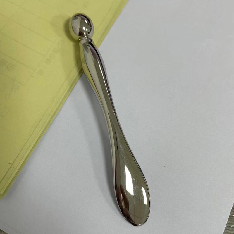 家庭用トランペットマッサージアイクリーム棒金属目マッサージ亜鉛合金クリームスプーン美容ツール導入器|undefined