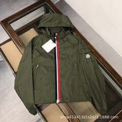 外贸潮牌男女情侣蒙家冲锋衣连帽外套男M家百搭户外拉链上衣夹克