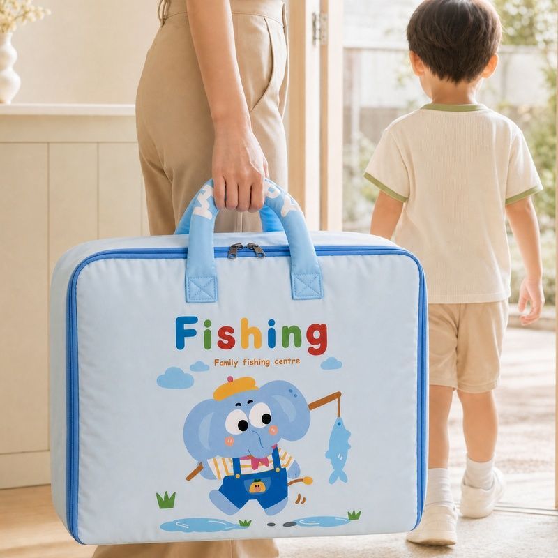 Kindergarten quilt storage bag for children, specially designed for packing and organizing, waterproof and moisture-proof, suitable for entering school, living on campus, home use, and moving luggage