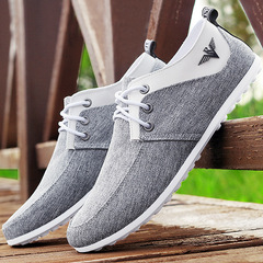 Foreign trade cloth shoes manufacturer wholesale men's beanie shoes spring and autumn sports flat heel canvas casual low-top casual shoes