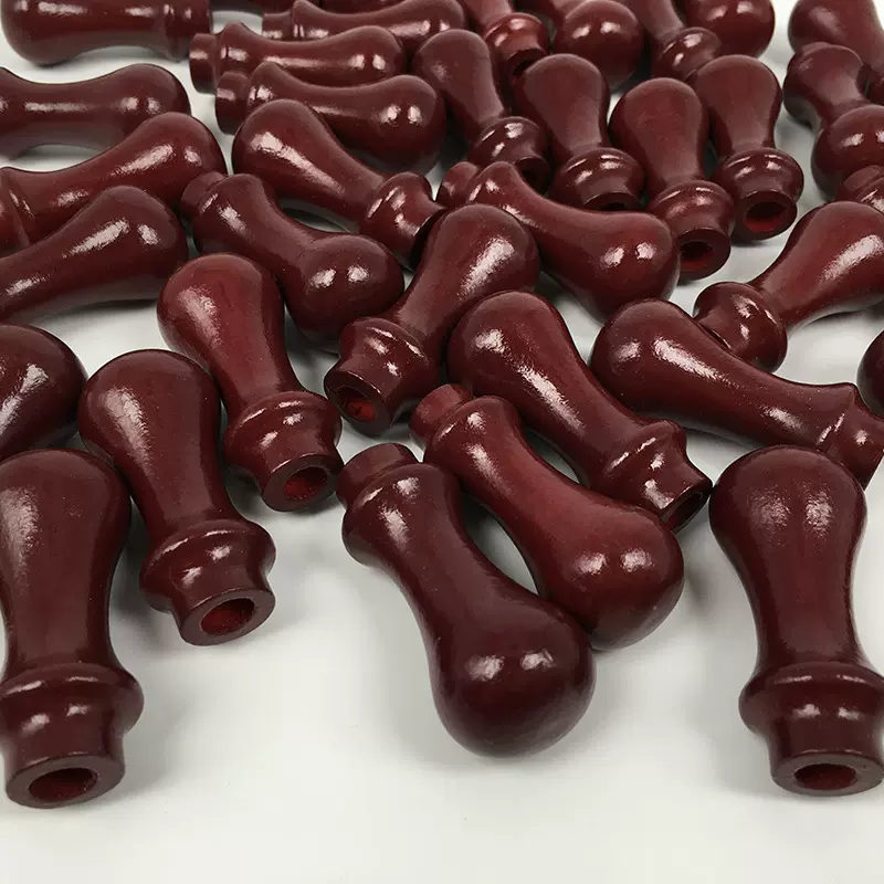 木质火漆印章手柄酒红色木柄封口封蜡火漆熔炉把手学生用印工具柄