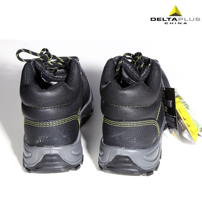 代尔塔301101牛皮劳保鞋防砸防穿刺防静电安全鞋高帮301104加绒鞋