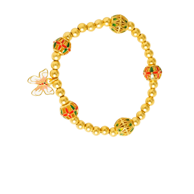Vietnam Sha Jin Gufa herencia de cuentas hueco pulsera mariposa mujer ligera lujo no se desvanece el suministro de joyería de alta calidad