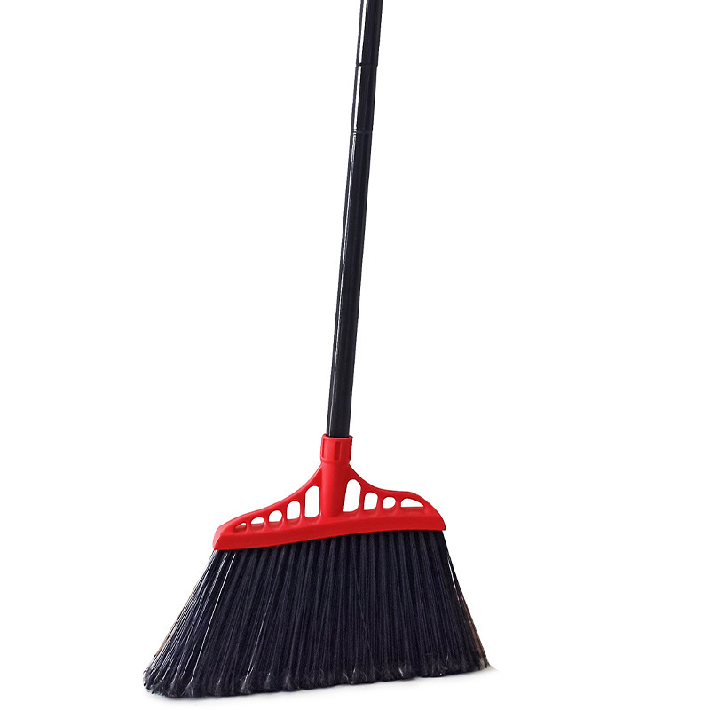 Outdoor Broom with Four Sections, Plastic Handle, Iron Rod, for Cleaning Leaves and Hair in Living Room and Garden