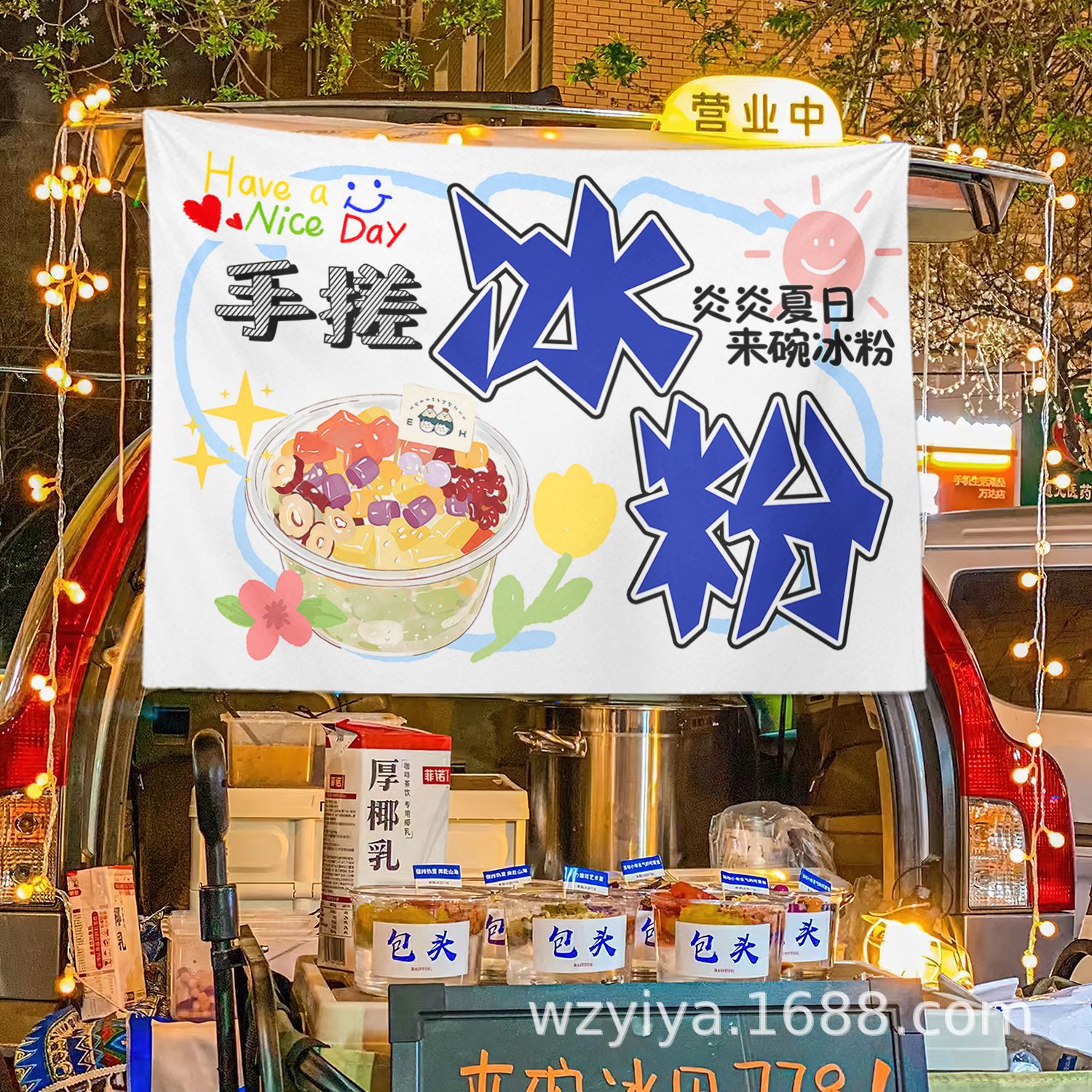 Polvo de hielo hecho a mano