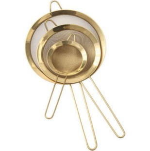 Gold-Plated Oil Grids Stainless Steel Filter Thickeneded and Deepened Kitchen Filter Twill Oil Grids Oil Leaking Spoon