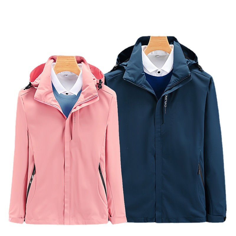 Pareja chaqueta al aire libre de una sola capa chaqueta hombres y mujeres primavera y otoño chaqueta impermeable a prueba de viento deportes ropa casual al por mayor