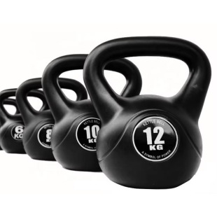 Cross-border wholesale black cement kettlebell men's fitness home dedicated competitive kettlebell lifting pot hip thin arm