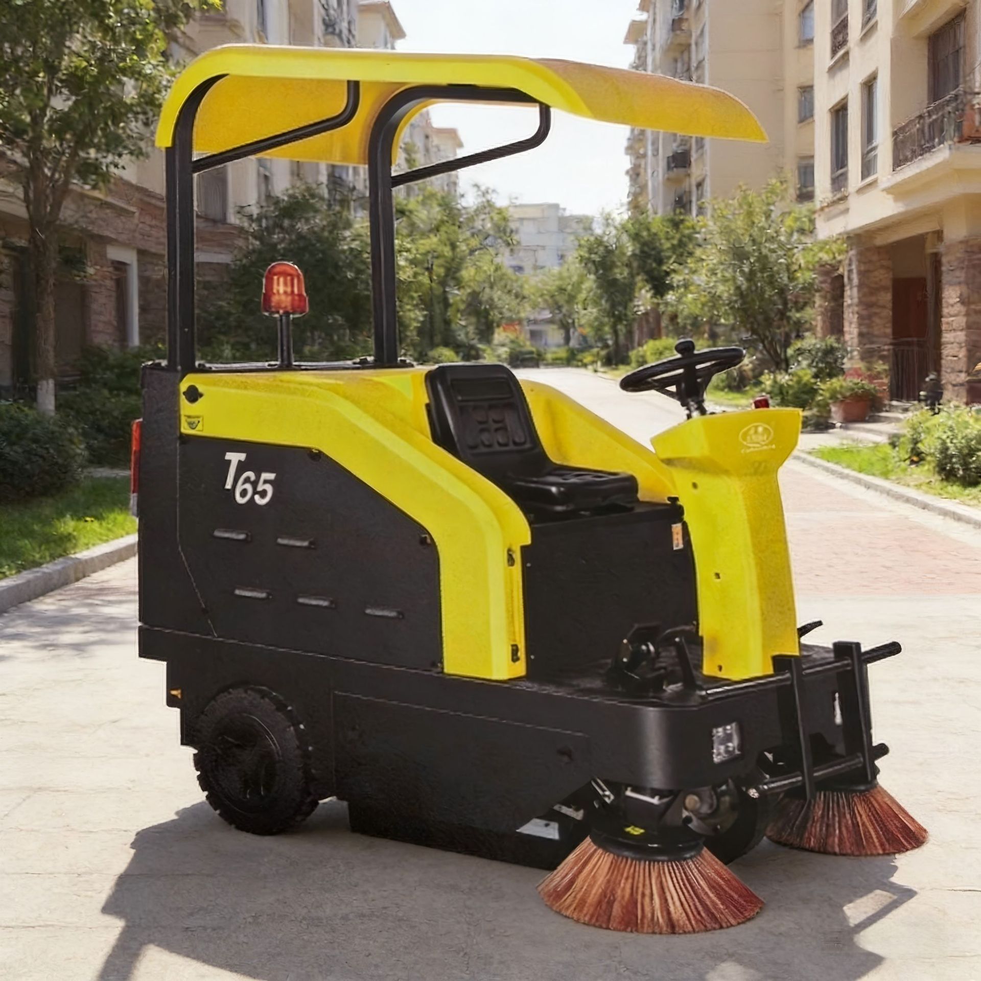 多功能电瓶扫地机充电刷地机工厂白云自动驾驶式扫地车洁霸T65