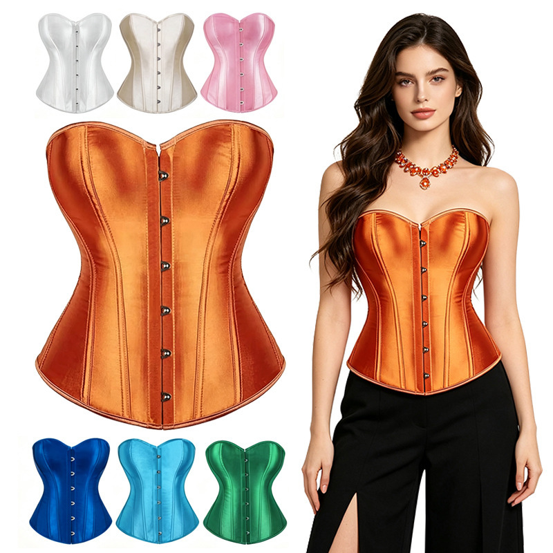 European and American Classic Imitation Silk Fishbone Corset, Tummy Control Waist Cincher, Sexy Shapewear Ebay Amazon Aliexpress