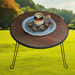Courtyard Tea Table Around the Stove, Household Multi-Functional Stove Table, Outdoor Smokeless Charcoal Fire Tea Table Around the Stove