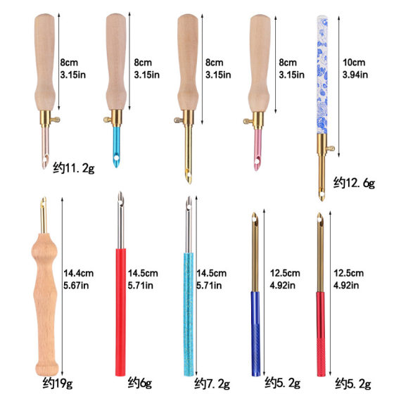Cross-border hot sale simple replaceable embroidery needle poke music stack flower embroidery needle embroidery needle handmade embroidery needle