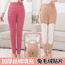 德绒棉裤女2023新款冬季加绒护腰护膝加厚防寒自发热打底女士棉裤