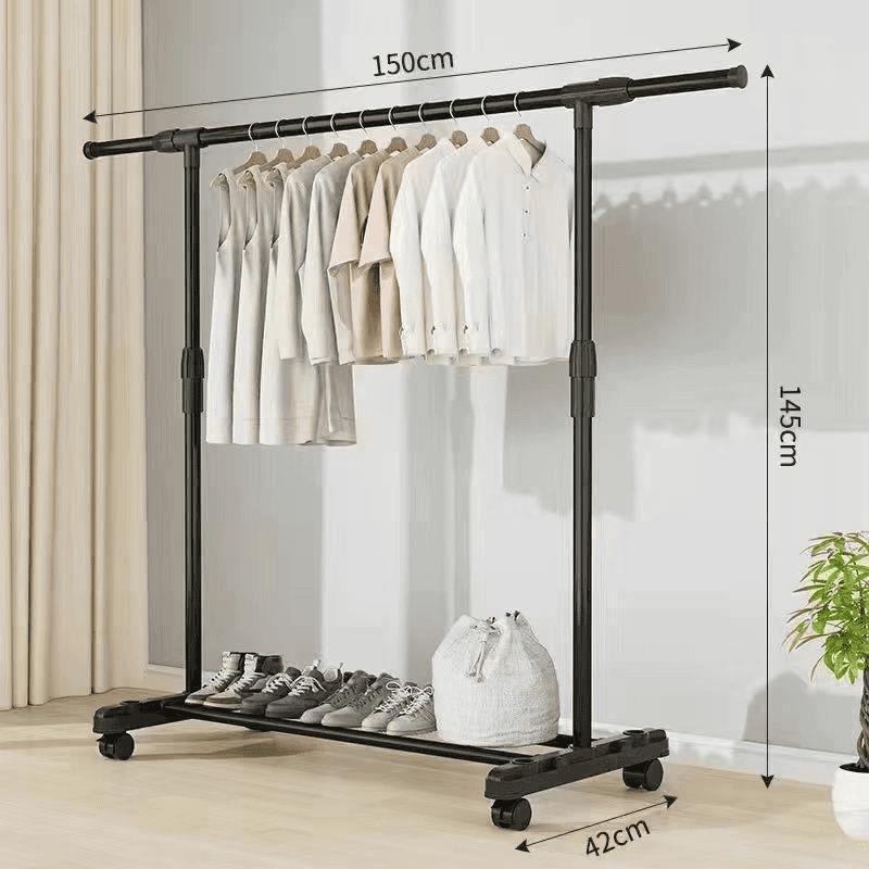 percha de ropa doméstica piso vertical engrosado y engrosado estante de almacenamiento dormitorio balcón una sola fila doble fila percha de ropa
